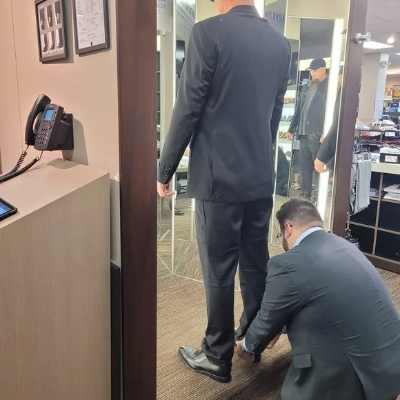 Kenneth Cole Black Suit with Notch Lapels